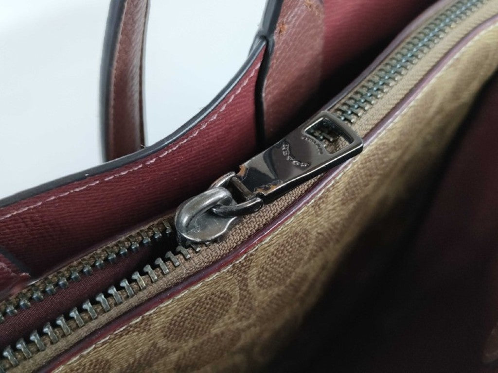 COACH コーチ トートバッグ C0692 ブラウン系 レザー レディース ターンロック