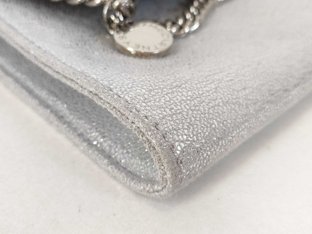 STELLA McCARTNEY ステラマッカートニー ショルダーバッグ ファラベラ 581238 シルバー系 フェイクレザー レディース チェーン シルバー金具 美品