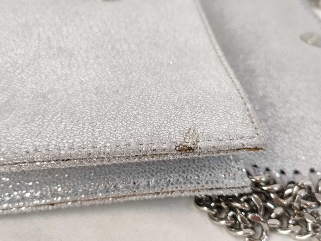 STELLA McCARTNEY ステラマッカートニー ショルダーバッグ ファラベラ 581238 シルバー系 フェイクレザー レディース チェーン シルバー金具 美品