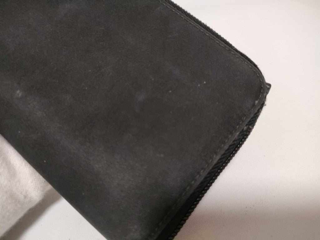 PRADA プラダ 長財布 トライアングルロゴ M506 ブラック系 ナイロン ユニセックス 三角ロゴ シルバー金具