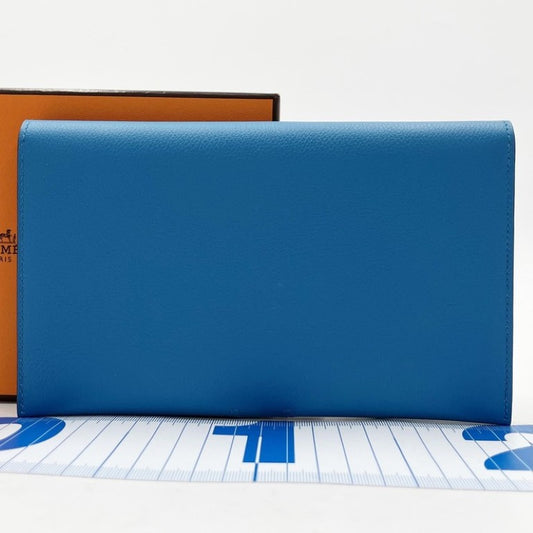 HERMES エルメス 長財布 R.M.S トゥタンマン ブルー系 グリーン系 エバーカラー ユニセックス シルバー金具 新品未使用展示品