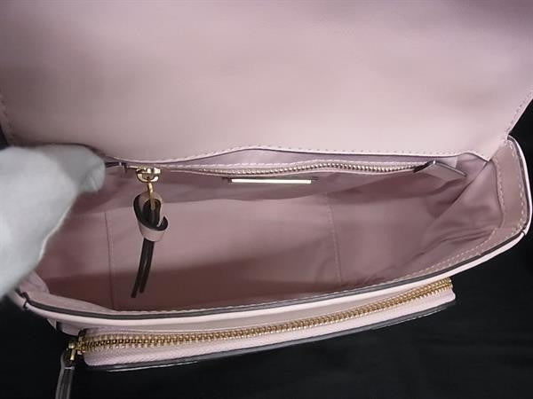TORY BURCH トリーバーチ ハンドバッグ フレミング ソフト トップハンドル サッチェル ピンク系 レザー レディース 2WAY ショルダーバッグ タッセル 美品