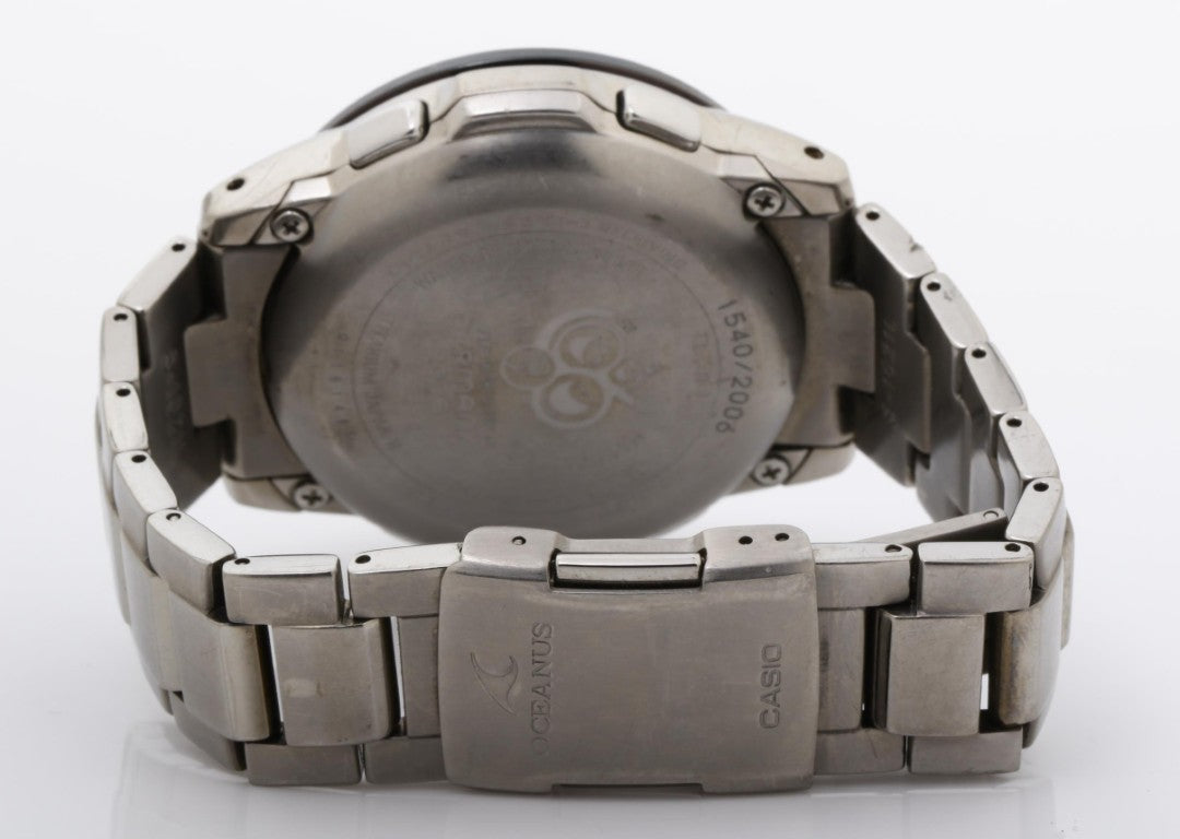 CASIO カシオ 腕時計 OCEANUS オシアナス OCW-500TBJ ブラック シルバー系 チタン メンズ 2006 FIFAドイツワールドカップ 限定 アナデジ 美品