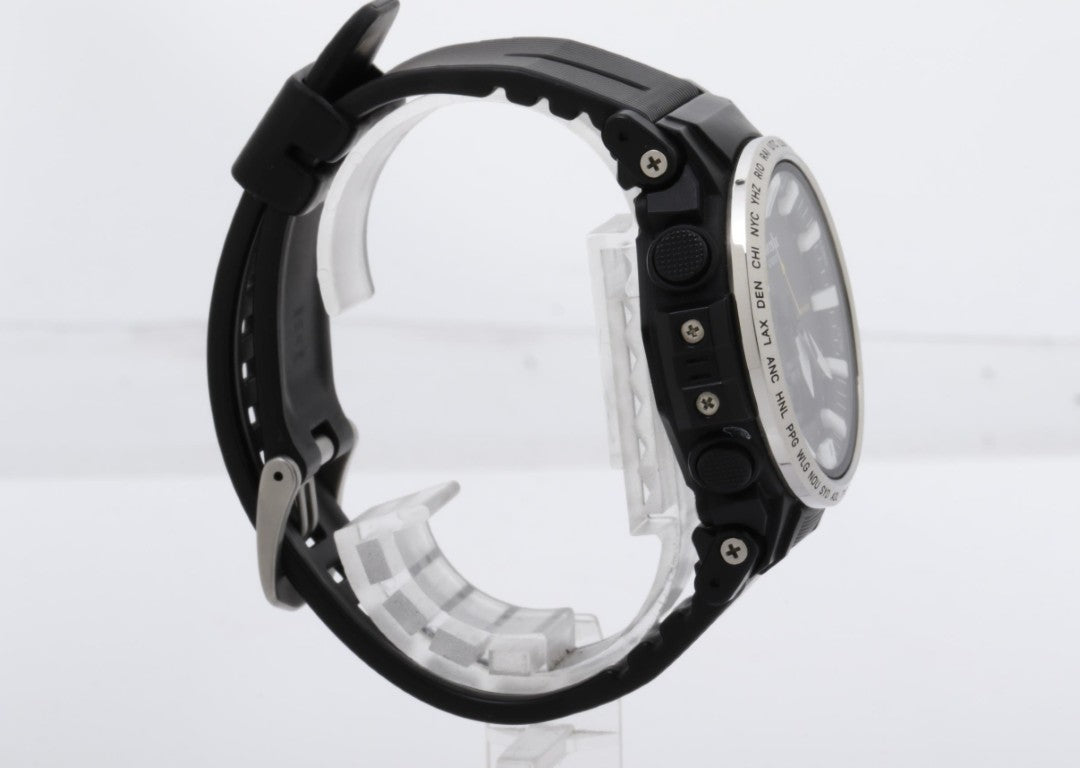 CASIO カシオ 腕時計 PRO TREK プロトレック Climber Line PRW-61-1AJF ブラック系 樹脂（バイオマスプラスチック）／ステンレススチール メンズ アナデジ 美品
