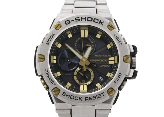 CASIO カシオ 腕時計 G-SHOCK G-STEEL GST-B100 Series GST-B100D-1A9JF ブラック シルバー系 樹脂／ステンレススチール メンズ アナログ 美品
