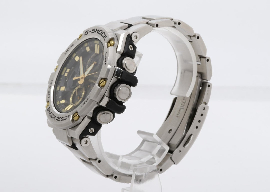 CASIO カシオ 腕時計 G-SHOCK G-STEEL GST-B100 Series GST-B100D-1A9JF ブラック シルバー系 樹脂／ステンレススチール メンズ アナログ 美品