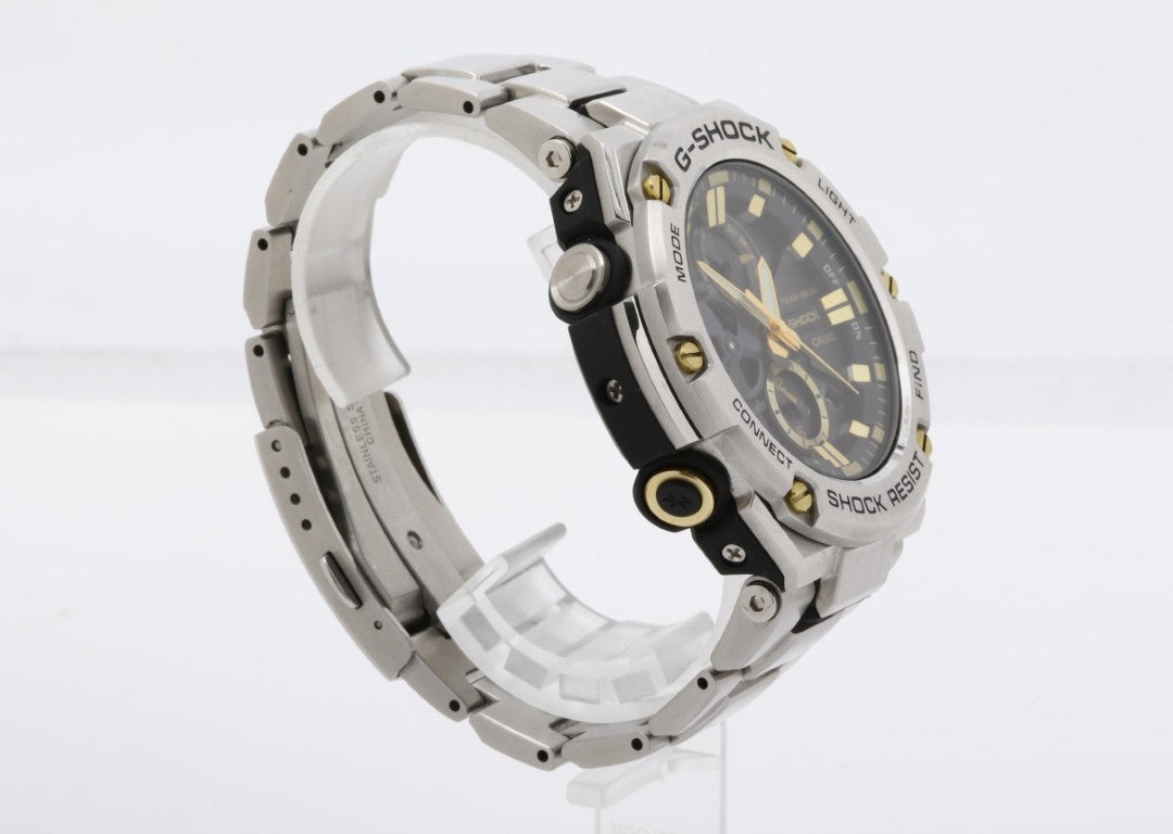 CASIO カシオ 腕時計 G-SHOCK G-STEEL GST-B100 Series GST-B100D-1A9JF ブラック シルバー系 樹脂／ステンレススチール メンズ アナログ 美品