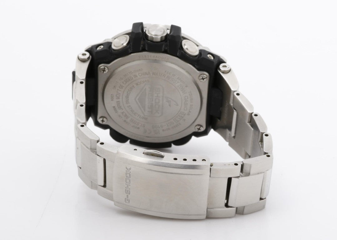 CASIO カシオ 腕時計 G-SHOCK G-STEEL GST-B100 Series GST-B100D-1A9JF ブラック シルバー系 樹脂／ステンレススチール メンズ アナログ 美品