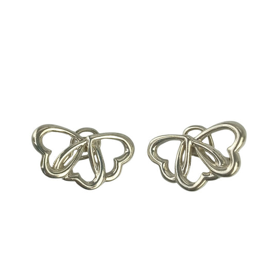 TIFFANY＆Co ティファニー イヤリング トリプルハート ビッグ シルバー系 SV925 レディース ヴィンテージ 希少 ラージサイズ 美品
