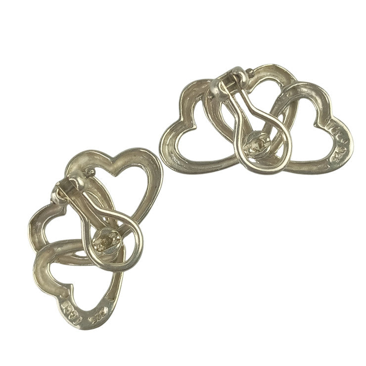 TIFFANY＆Co ティファニー イヤリング トリプルハート ビッグ シルバー系 SV925 レディース ヴィンテージ 希少 ラージサイズ 美品
