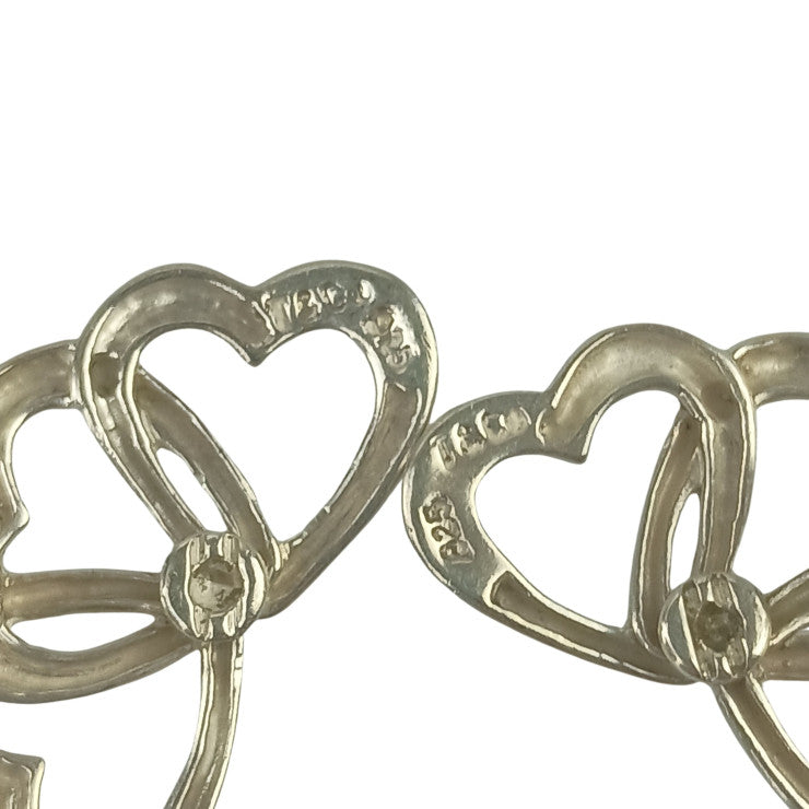 TIFFANY＆Co ティファニー イヤリング トリプルハート ビッグ シルバー系 SV925 レディース ヴィンテージ 希少 ラージサイズ 美品