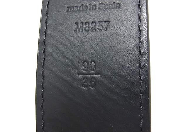 LOUIS VUITTON ルイヴィトン ベルト タイガ LV シティ ピン M8257 ネイビー系 レザー メンズ シルバー金具 美品