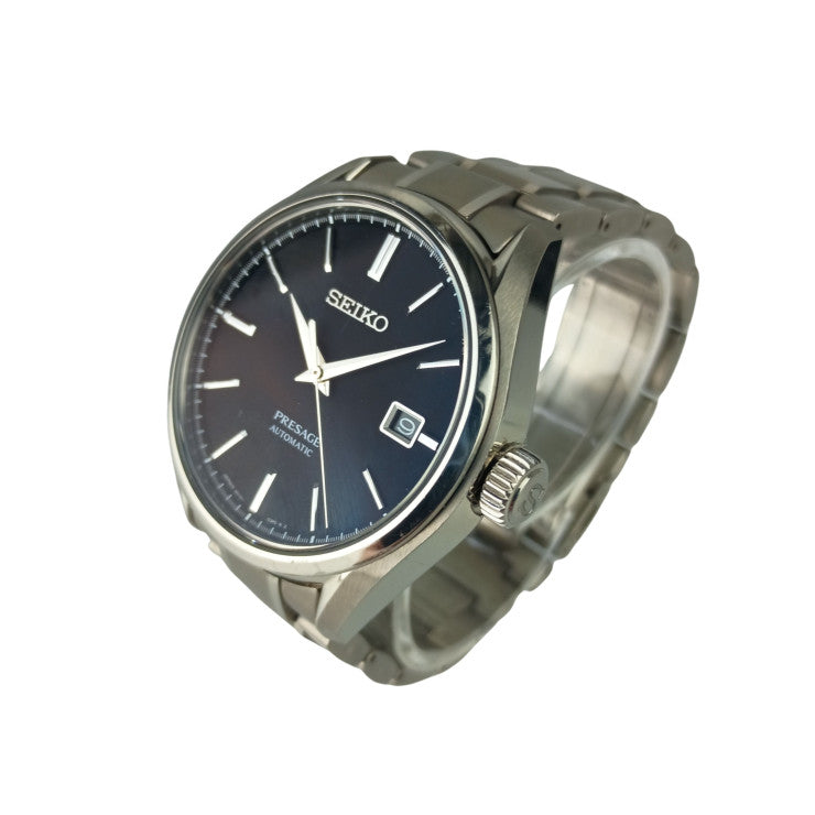SEIKO セイコー 時計 プレサージュ 6R15-04A0 SARX057 ブラック シルバー系 チタン メンズ アナログ 美品