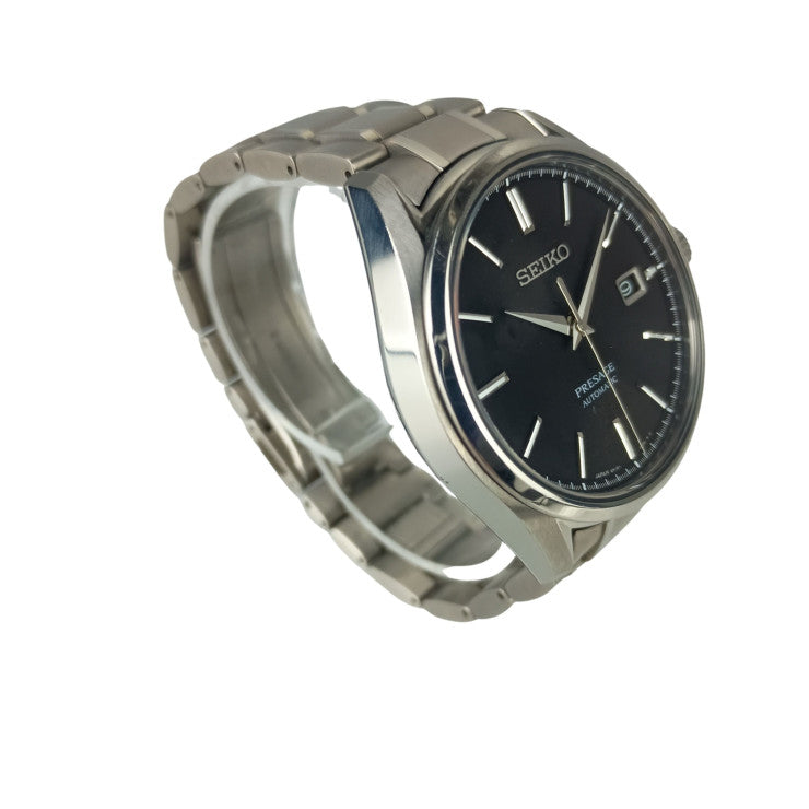 SEIKO セイコー 時計 プレサージュ 6R15-04A0 SARX057 ブラック シルバー系 チタン メンズ アナログ 美品