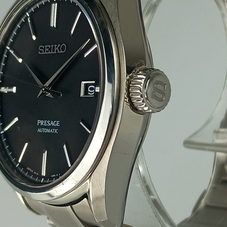SEIKO セイコー 時計 プレサージュ 6R15-04A0 SARX057 ブラック シルバー系 チタン メンズ アナログ 美品