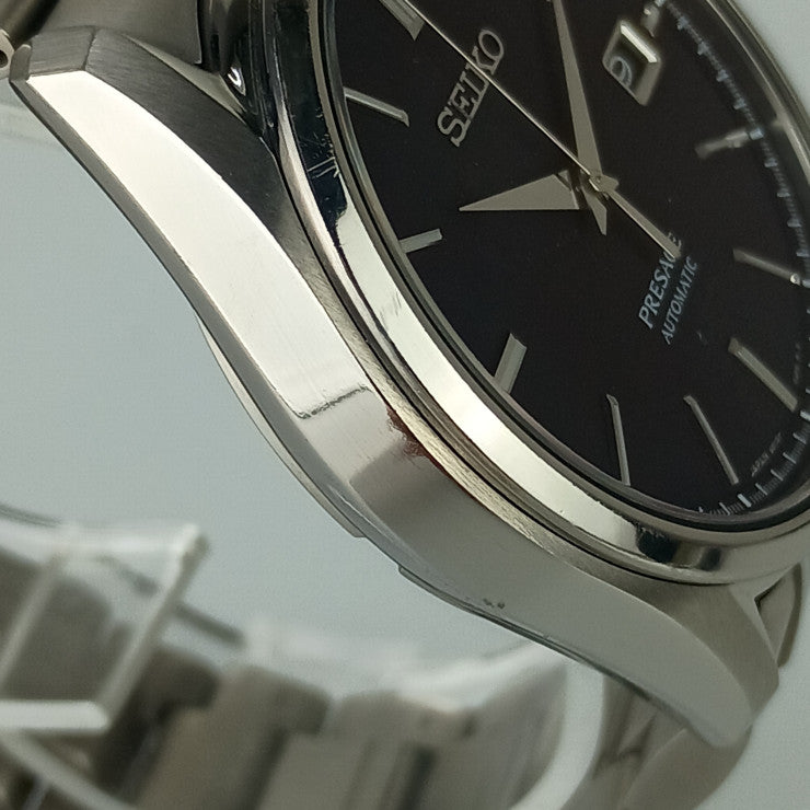 SEIKO セイコー 時計 プレサージュ 6R15-04A0 SARX057 ブラック シルバー系 チタン メンズ アナログ 美品
