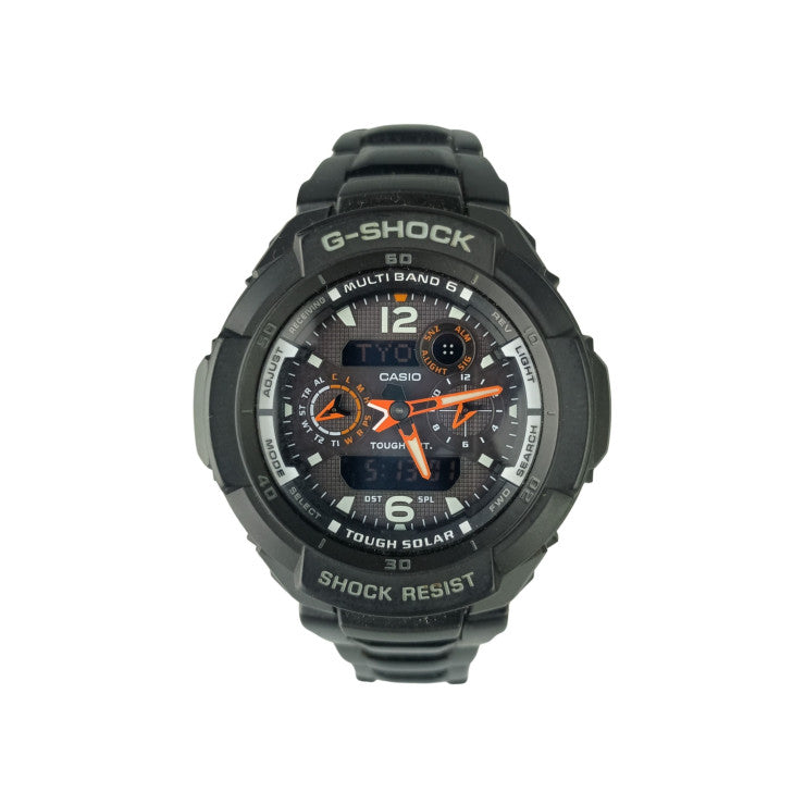 CASIO カシオ 時計 G-SHOCK スカイコックピット GW-3500BD-1AER ブラック系 ステンレススチール メンズ アナデジ 美品