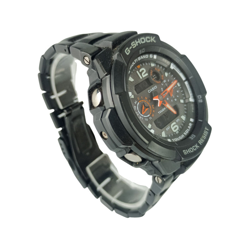 CASIO カシオ 時計 G-SHOCK スカイコックピット GW-3500BD-1AER ブラック系 ステンレススチール メンズ アナデジ 美品