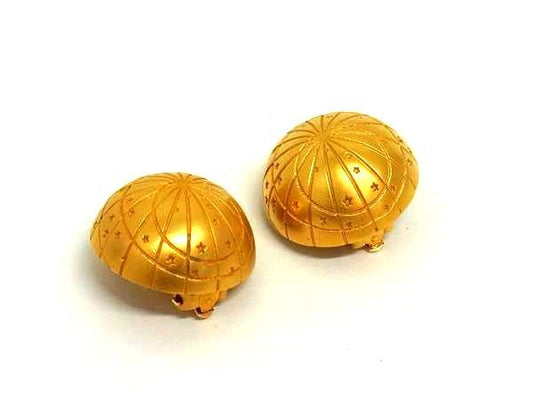 HERMES エルメス イヤリング ゾディアック ゴールド メタル レディース 星座 クリップ式 美品