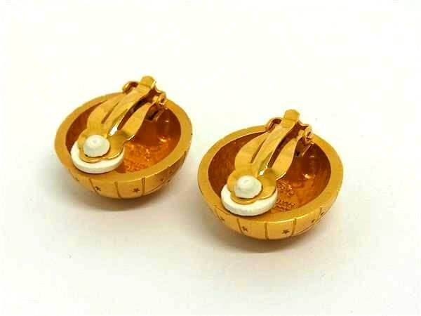 HERMES エルメス イヤリング ゾディアック ゴールド メタル レディース 星座 クリップ式 美品