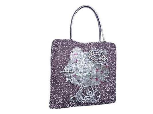 ANTEPRIMA アンテプリマ ハンドバッグ サンリオコラボ ハローキティ ワイヤーバッグ ピンク シルバー PVCワイヤー レディース ラインストーン