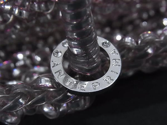 ANTEPRIMA アンテプリマ ハンドバッグ サンリオコラボ ハローキティ ワイヤーバッグ ピンク シルバー PVCワイヤー レディース ラインストーン