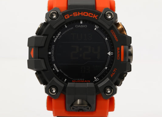 CASIO カシオ 時計 GSHOCK MASTER OF G LAND MUDMAN GW95001A4JF ブラック オレンジ 樹脂 メンズ デジタル 美品