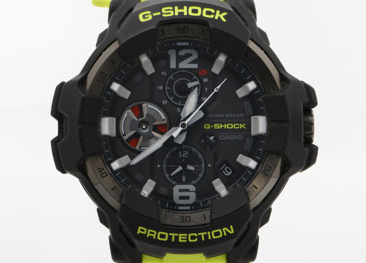 CASIO カシオ 時計 GSHOCK MASTER OF G AIR GRAVITYMASTER GRB300RY1A9JF ブラック イエロー カーボン／樹脂／ステンレススチール メンズ アナログ 美品