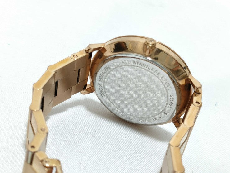 Michael Kors マイケルコース 腕時計 ジャリン MK-3501 ピンクゴールド系 ステンレス メンズ 3針 クォーツ アナログ 美品