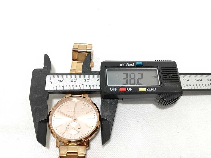 Michael Kors マイケルコース 腕時計 ジャリン MK-3501 ピンクゴールド系 ステンレス メンズ 3針 クォーツ アナログ 美品