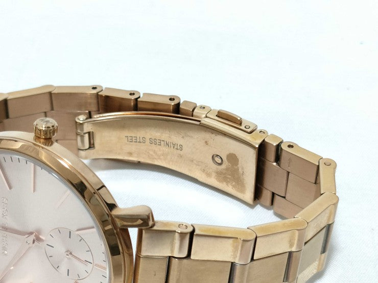 Michael Kors マイケルコース 腕時計 ジャリン MK-3501 ピンクゴールド系 ステンレス メンズ 3針 クォーツ アナログ 美品