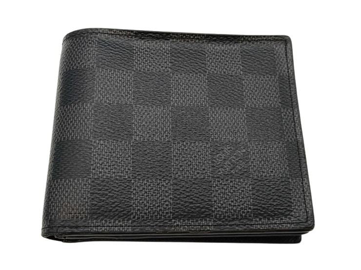 LOUIS VUITTON ルイヴィトン 二つ折り財布 アメリゴNM N60053 ブラック系 ダミエ グラフィット メンズ