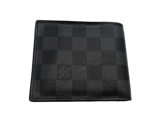 LOUIS VUITTON ルイヴィトン 二つ折り財布 アメリゴNM N60053 ブラック系 ダミエ グラフィット メンズ