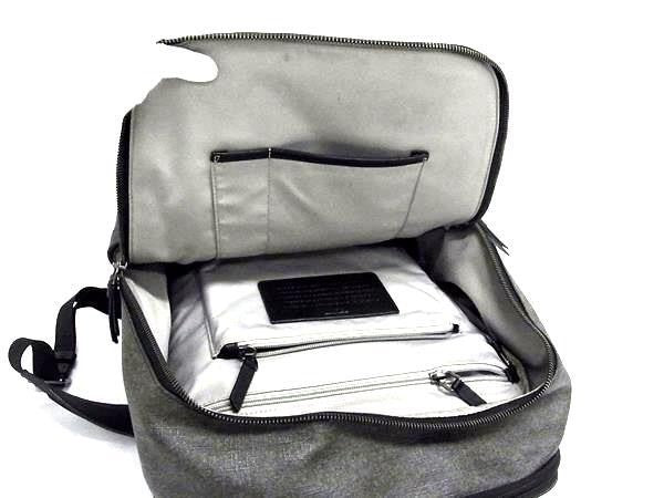 TUMI トゥミ バックパック ワース 734425EG グレー系 PVC メンズ リュックサック 美品