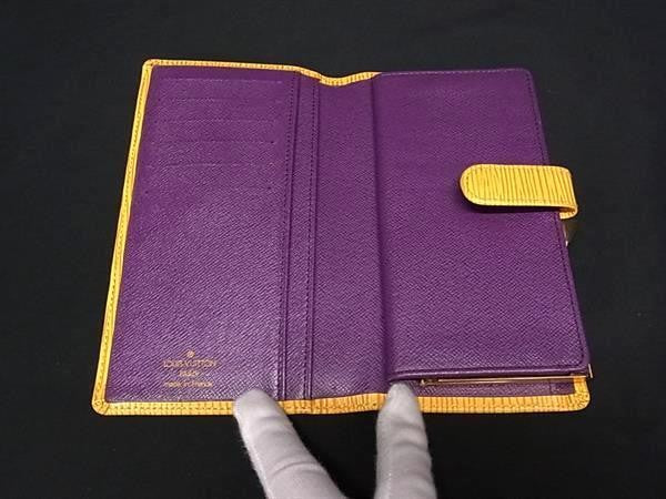 LOUIS VUITTON ルイヴィトン 長財布 エピ コンチネンタル ヴィエノワ M63259 タッシリイエロー系 レザー レディース がま口 二つ折り財布 ゴールド金具 美品