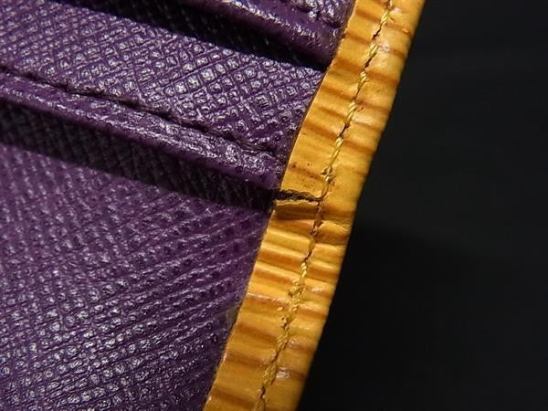 LOUIS VUITTON ルイヴィトン 長財布 エピ コンチネンタル ヴィエノワ M63259 タッシリイエロー系 レザー レディース がま口 二つ折り財布 ゴールド金具 美品