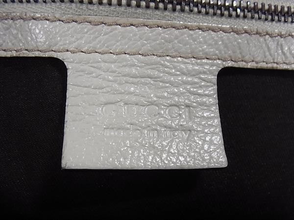 GUCCI グッチ ハンドバッグ バンブー 124290 アイボリー系 レザー レディース ゴールド金具 美品