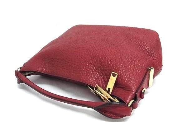 BURBERRY バーバリー ハンドバッグ レドベリー ホーボー レッド系 カーフレザー レディース 2WAY ショルダーバッグ 超美品