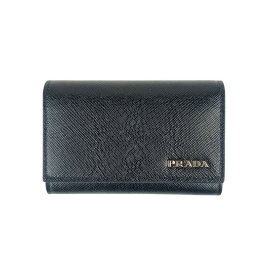 PRADA プラダ キーケース 2PG002 NERO系 SAFFIANO BICOLO サフィアーノ ユニセックス 6連 シルバー金具 新品未使用展示品