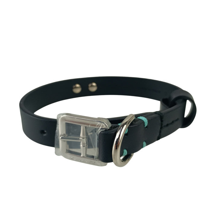 TIFFANY&Co. ティファニー 首輪 リターントゥ ブラック系 レザー ユニセックス ペットカラー シルバー金具 新品未使用展示品