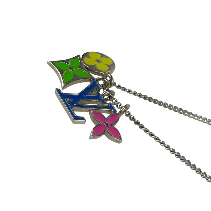 LOUIS VUITTON ルイヴィトン ネックレス ペンダント・LV インスティンクト M01125 シルバー系 メタル レディース 美品
