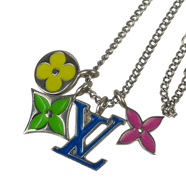 LOUIS VUITTON ルイヴィトン ネックレス ペンダント・LV インスティンクト M01125 シルバー系 メタル レディース 美品