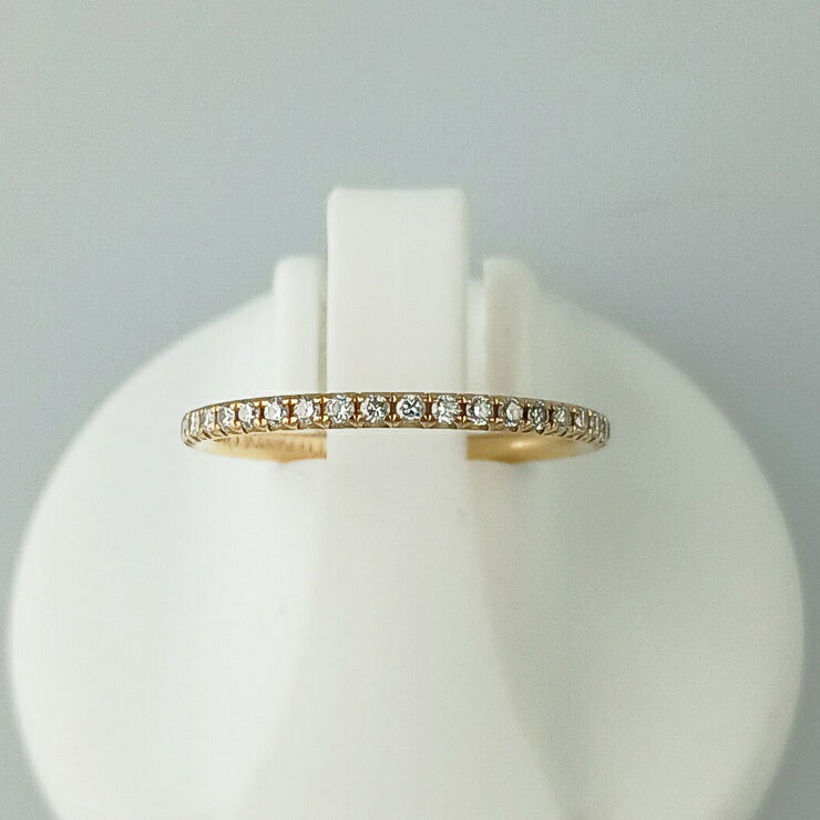 TIFFANY&Co. ティファニー 指輪 クラシック フルエタニティ リング YG系 750 K18 ダイヤモンド レディース 美品