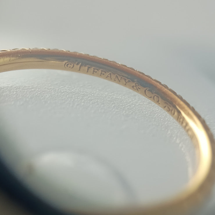 TIFFANY&Co. ティファニー 指輪 クラシック フルエタニティ リング YG系 750 K18 ダイヤモンド レディース 美品