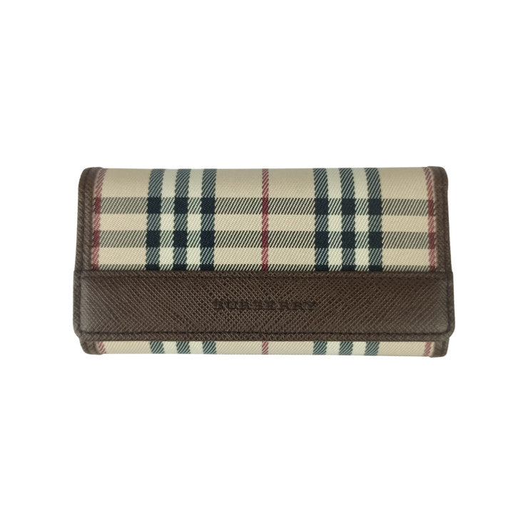 BURBERRY バーバリー キーケース ノバチェック ベージュ系 ブラウン系 キャンバス×レザー ユニセックス 5連 新品未使用展示品