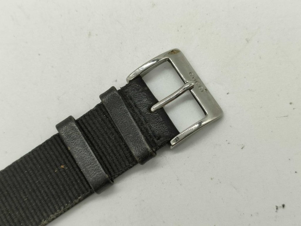 GUCCI グッチ 時計 4900L ホワイト シルバー ブラック系 ステンレス キャンバス レディース