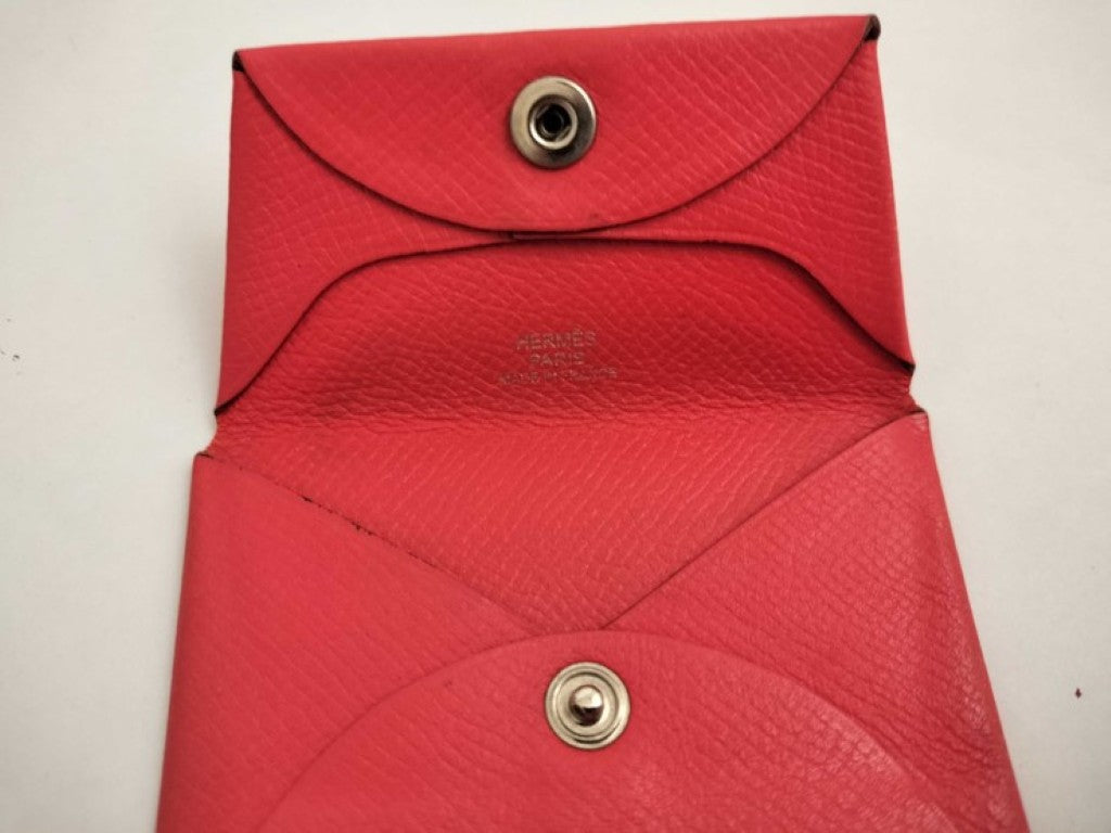 HERMES エルメス コインケース バスティア GM ローズジャイプール（レッド系） エプソン レディース 小銭入れ