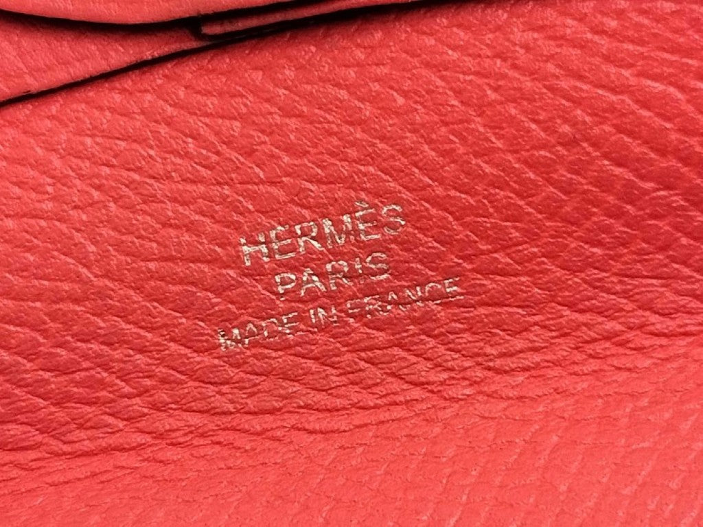 HERMES エルメス コインケース バスティア GM ローズジャイプール（レッド系） エプソン レディース 小銭入れ