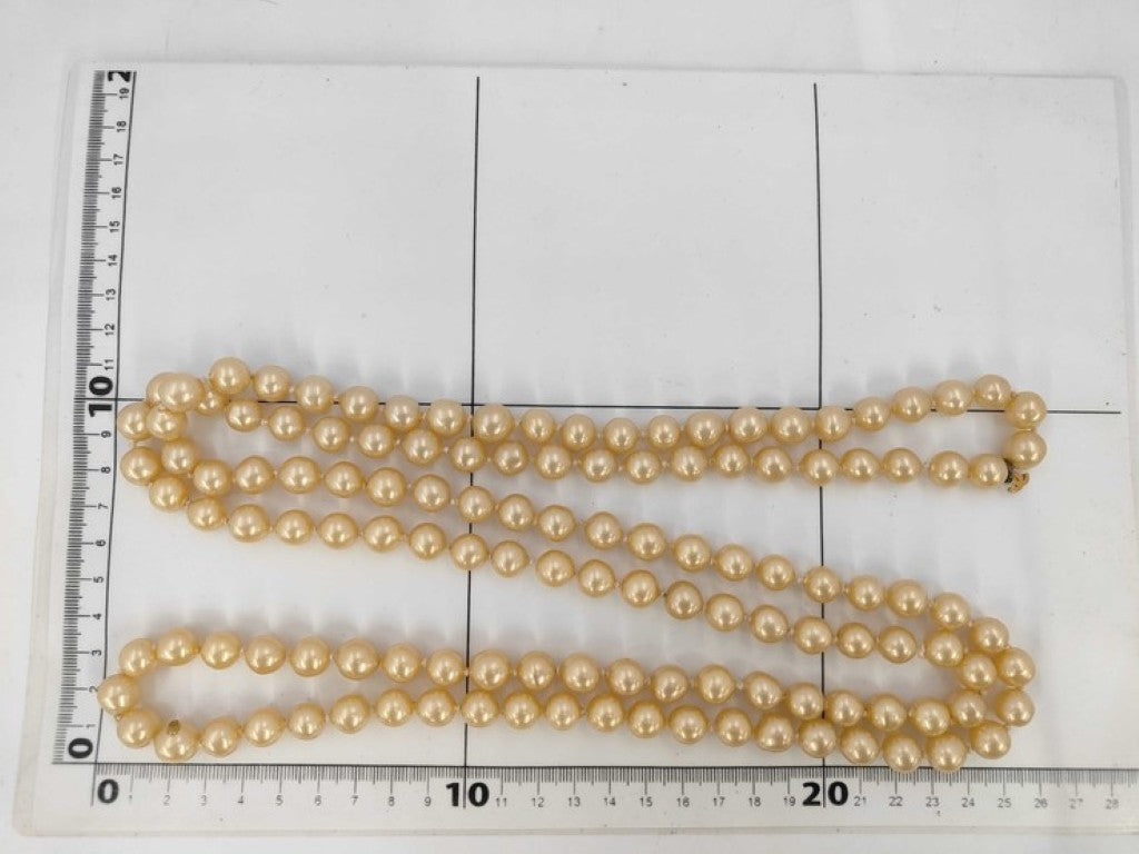 CHANEL シャネル ネックレス ココマーク パール ロング ネックレス アイボリー系 フェイクパール レディース