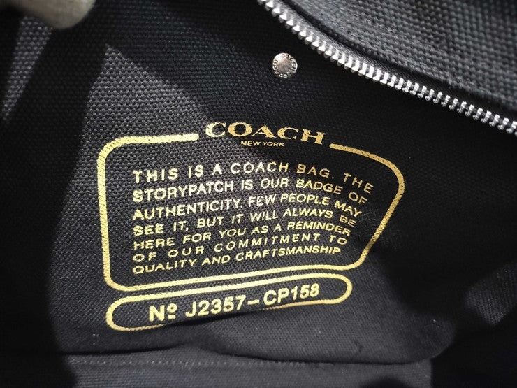 COACH コーチ ハンドバッグ カーゴトート CP158 ブラウン系 キャンバス レディース 美品